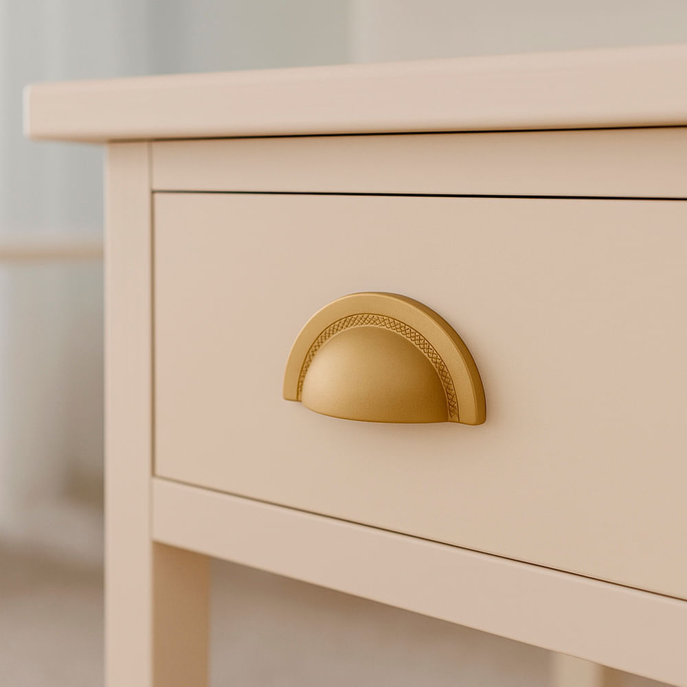 Puxador Concha Shell 48mm Dourado Matte Zen