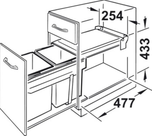 Lixeira Hailo Tandem 2 Cestos 15 Litros Hafele